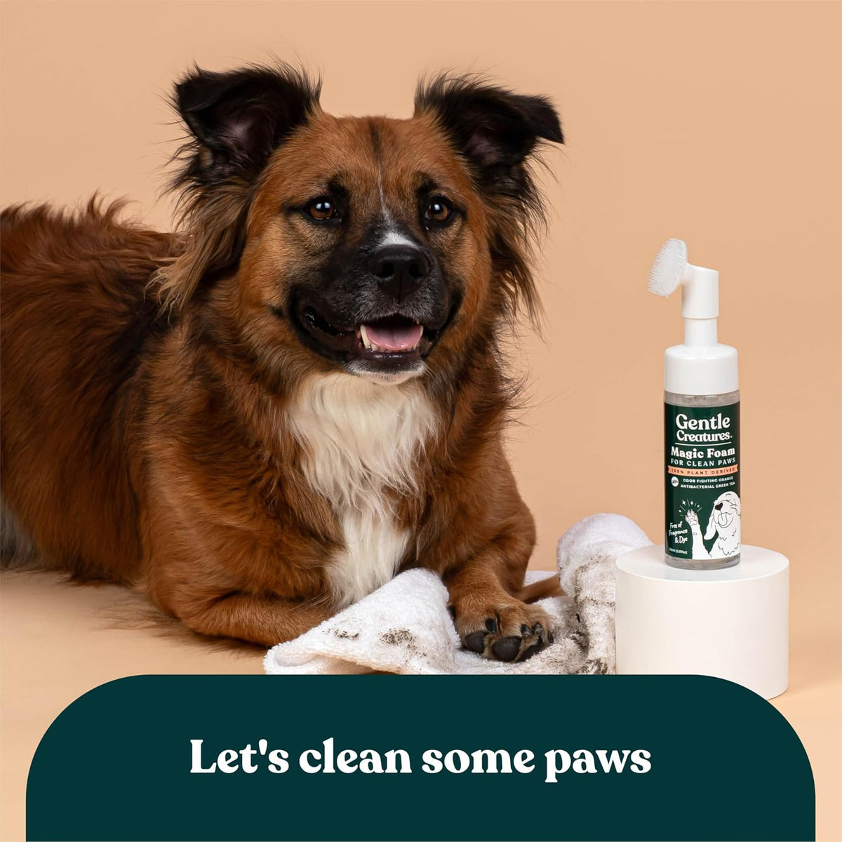 Gentle Creatures Magic Foam Dog Paw Cleaner with Scrubber Brush - Scrubber Bottle - image 4