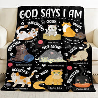 Cat Throw Blanket with Bible Verse, Thoughtful Christian Gifts - Bible-cat / 40"x50"