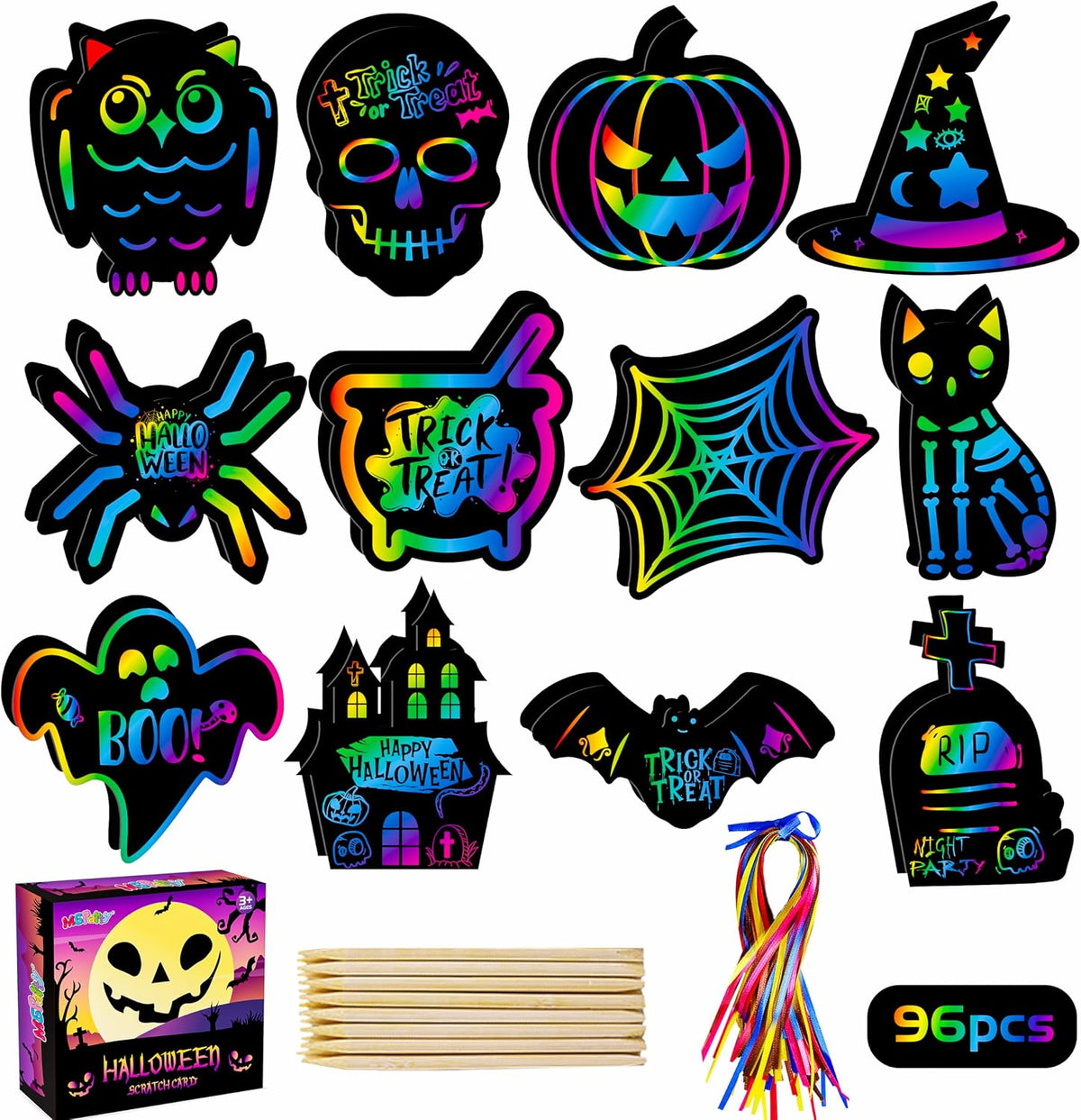 MGparty Halloween Crafts for Kids - 96PCS