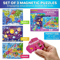 US Map Puzzles for Kids Ages 4-6 - Realistic Magnetic Maps - image 3