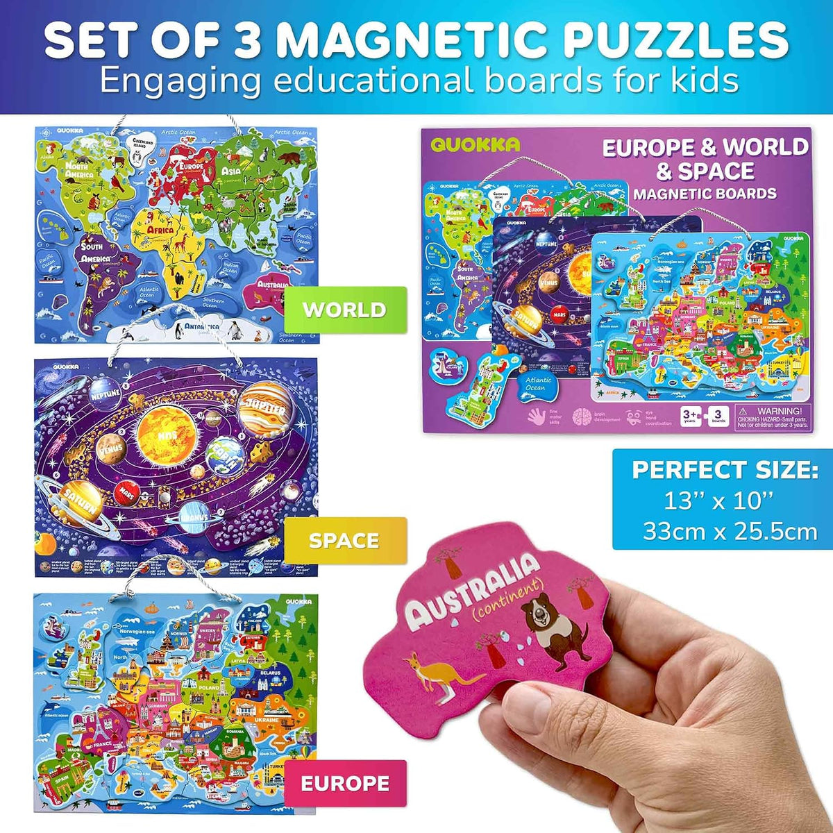 US Map Puzzles for Kids Ages 4-6 - Realistic Magnetic Maps - image 3