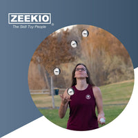 Zeekio pack of 3 beginner juggling balls with synthetic leather panels and millet fill - view 3