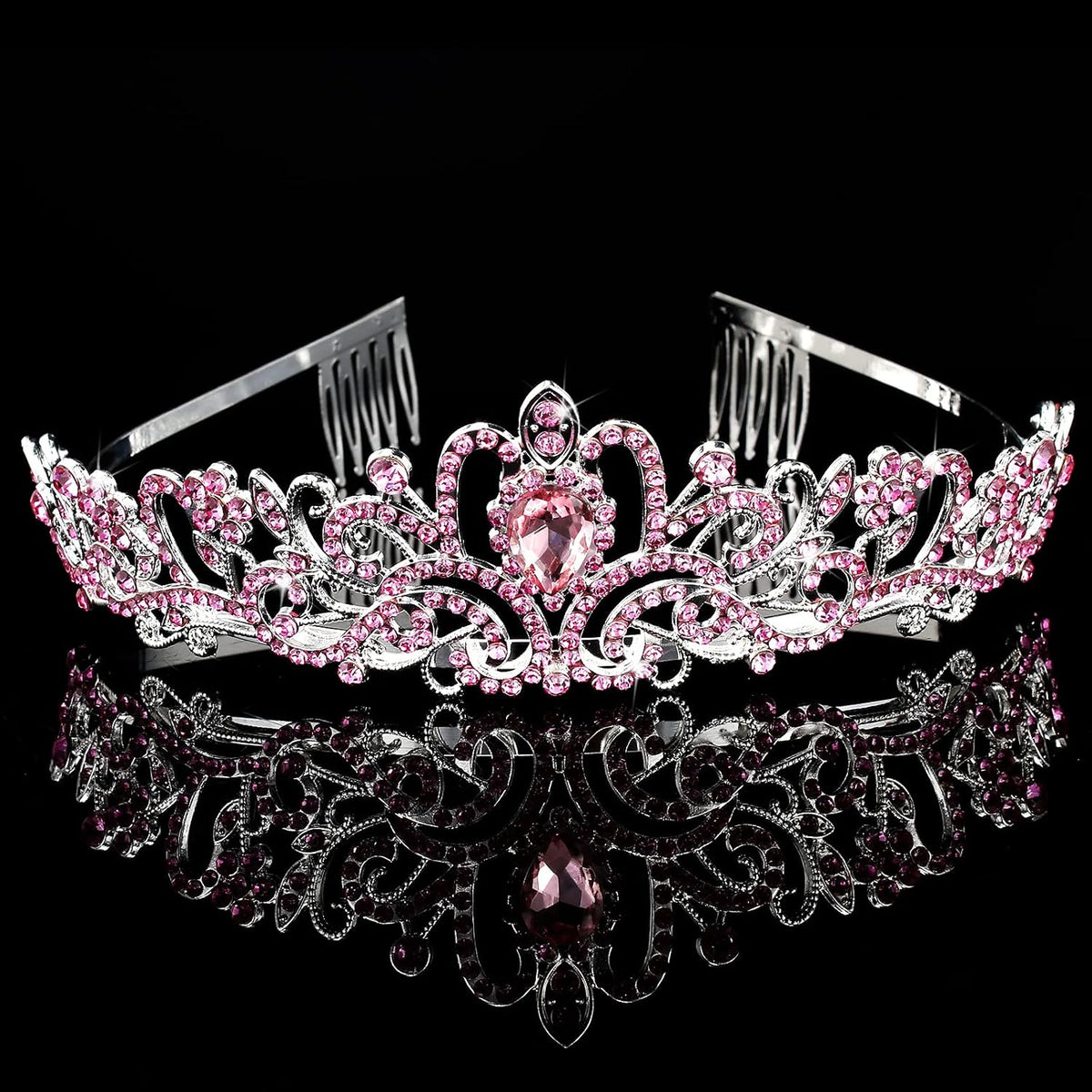 CIEHER Princess Crown and Birthday Sash Set - Pink - image 2