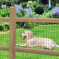Black PVC Coated Welded Wire Fence 48 Inch x 50 Foot, 2 Inch x 4 Inch 14GA, Garden Border Fencing Roll Vinyl Coating Metal Wire Mesh Hardware Cloth for Yard Vegetable Plant Protection