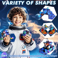 Euclidean Cube Fidget Toys for Kids 2 in 1 Star Cube Magic Cube - Starry Sky - image 3