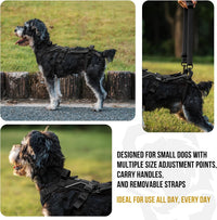 OneTigris Dog Lift Harness for Small Dogs XS - Small / Black - image 3