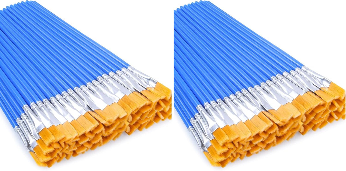 50 Pcs Flat Paint Brushes for Touch Up - 50 Pcs Flat Paint Brushes / 100 Count