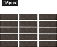 COSY HOMEER Edging Stair Treads Non-Slip Carpet Mat 28inX9in Indoor Stair Runners for Wooden Steps, Edging Stair Rugs for Kids and Dogs, 100% Polyester TPE Backing (15pc, Brown)