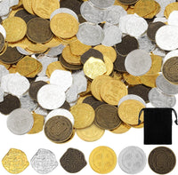 Hanaive 100 Pcs Metal Pirate Treasure Coins - Multicolor / Groovy