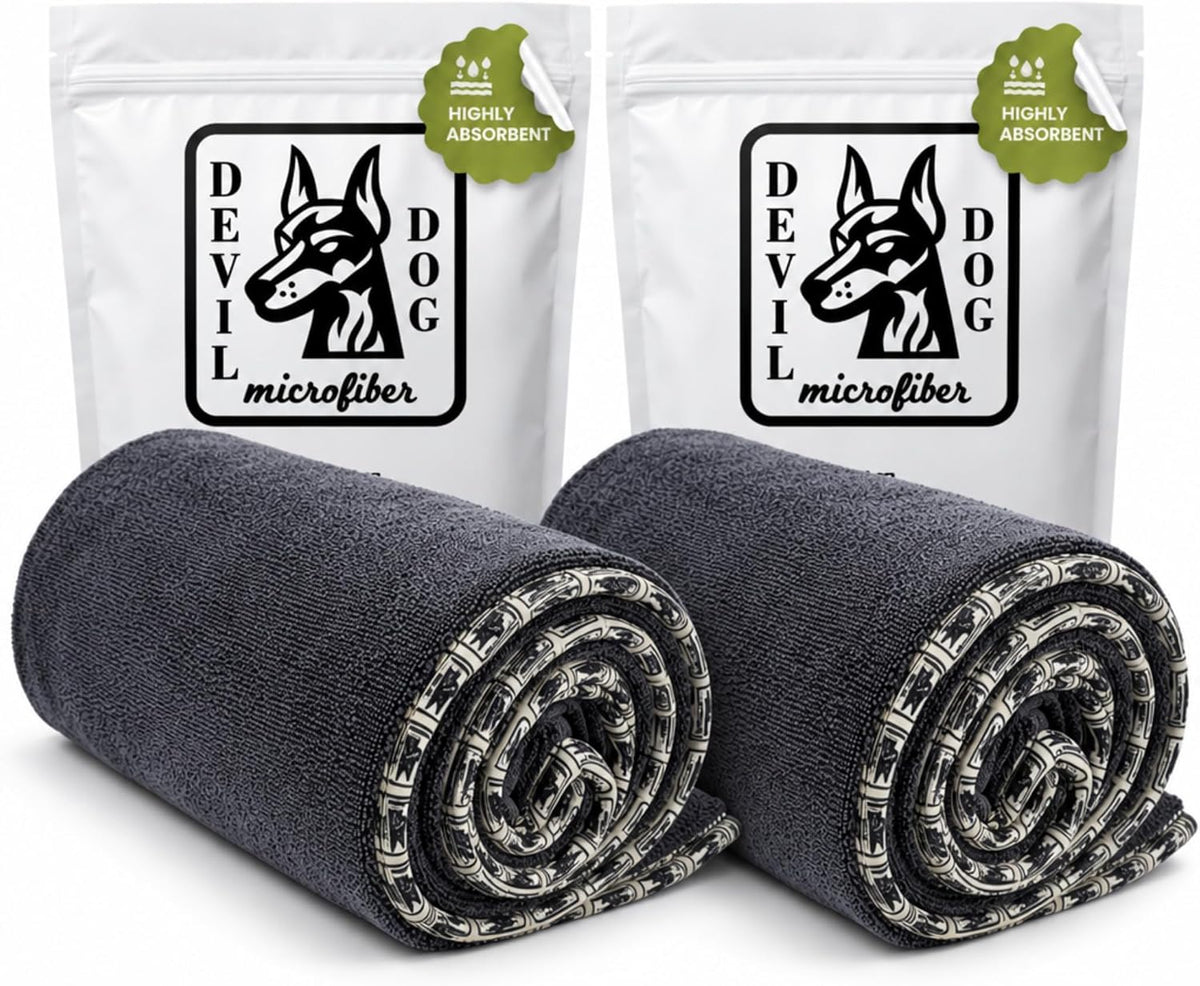 Dog Drying Towel for Dogs - Gray / Small (Pack of 2)