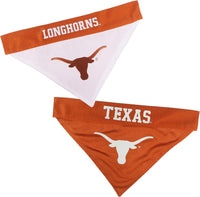 Pets First Collegiate Pet Accessories, Reversible Bandana - Large/X-Large / Texas Longhorns