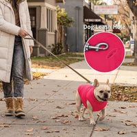 Fleece Lined Dog Jacket for Small Dogs, Winter Dog Coat - Pink / Medium - image 4