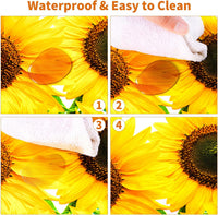 durony 2 Pieces Halloween Candy Corn Disposable Tablecloths 108 x 54 - 3 / Sunflower - image 4