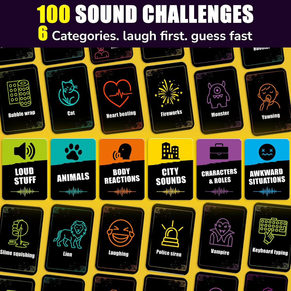 QUOKKA What's The Sound card game with 100 sound challenge cards - view 6