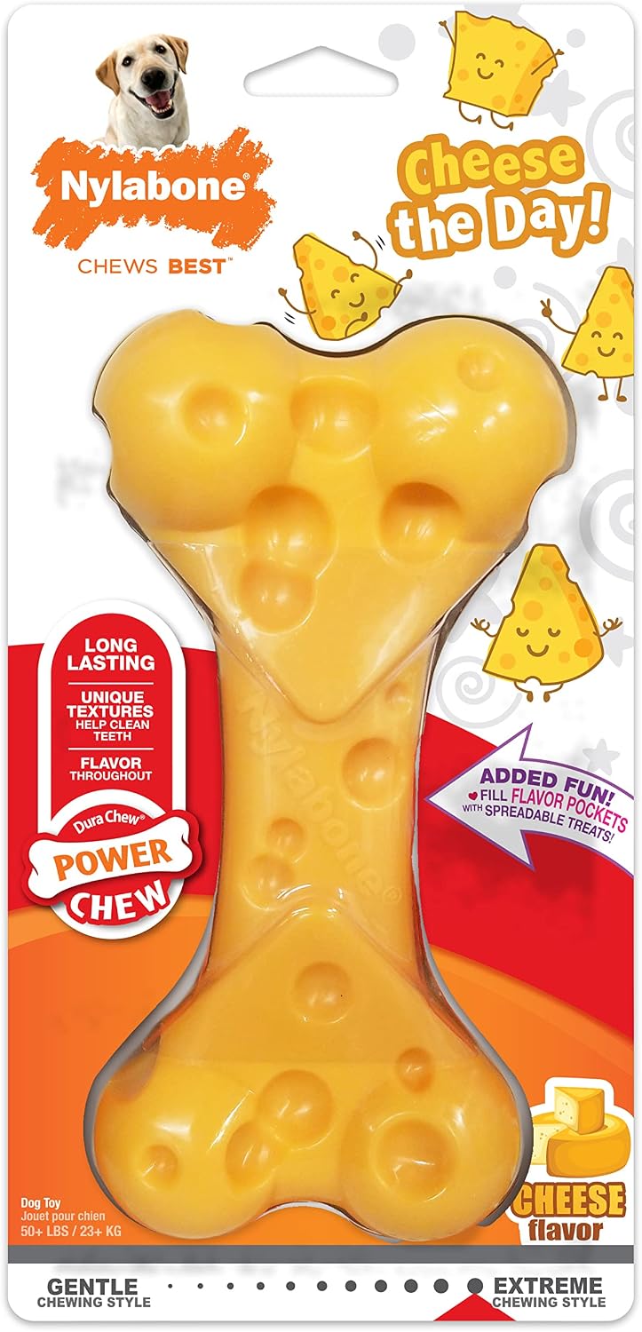 Nylabone Lobster Power Chew Toy for Dogs - Cheese 1 Pack / 1 Count (Pack of 1)