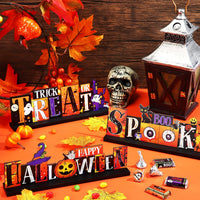3 Pieces Halloween Table Decorations Wooden Centerpieces – Fun for Kids & Family - image 4