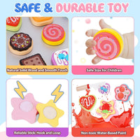 Slice and Bake Wooden Cookie Play Food Set for Kids Kitchen - Cookie B - image 4