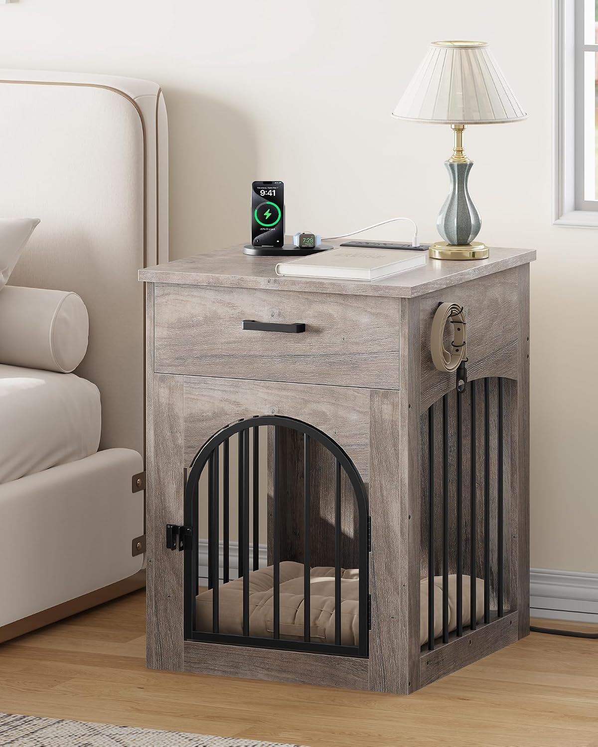 CHOEZON Dog Crate Furniture - Greige - image 2