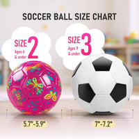 ZOOJOY size 3 kids soccer ball with pink unicorn glitter design - view 15