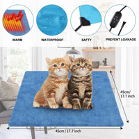 Outdoor Pet Heating Pad for Dogs - S: 17.7"x17.7"-Blue - image 3