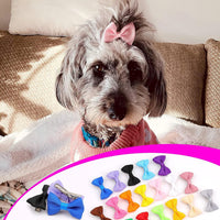 YAKA 60PCS Cute Puppy Dog Small Bowknot Hair Bows with Metal Clips - 40Pcs Dog Bows with Clips - image 3