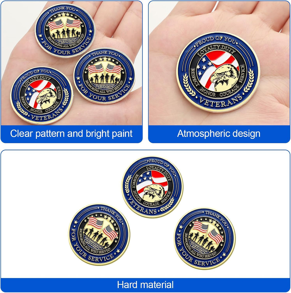 20pcs Military Challenge Coins - Delicate - image 3