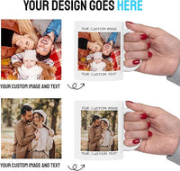 Personalized Coffee Mug – Custom Photo, Text, or Logo Ceramic Mug Tea Cup | Taza Personalizada with Picture or Message | Customized Gift Idea for Men & Women, Mom, Dad, Friends - Black/White | 11oz