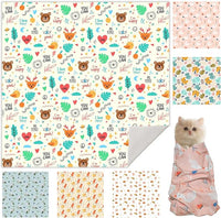 33.5" Cat Wrap for Grooming, Maximum, Self-Adherent Soft Cat Blanket for Nail Clipping, Anti-Scratch-Escape Calming Wrap, Cats Burrito Swaddle for 6-18 lbs (Funny Bear, XX Large)