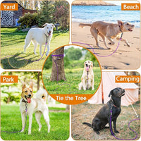 XiaZ Dog Tie Out Cable 30 Feet, Dog Runner for Yard Steel Wire Tether Line, Dogs Chains Heavy Duty for Outside Hold Large Dogs Up to 250 LBS