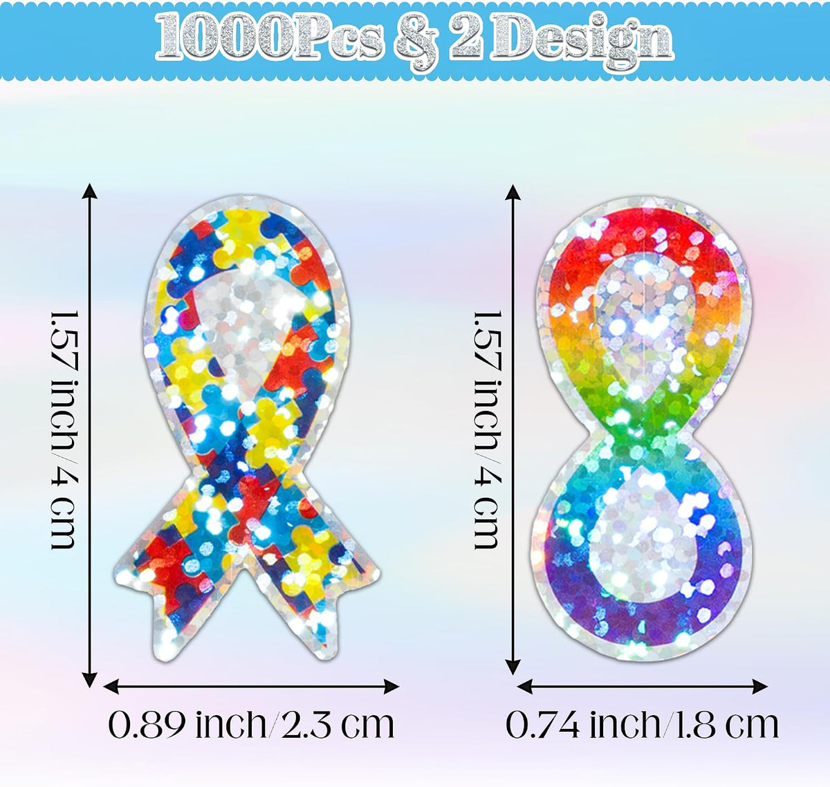 BeYumi Halloween Neon Christian Sticker - Laser Autism Awareness - image 2