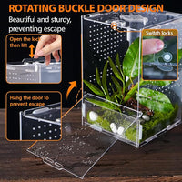 Jumping Spider Enclosure, Acrylic Insect Terrarium, Bug Enclosure, Reptile Cage, Mantis Habitat, Arboreal Tarantula Enclosure, Snake Terrarium Kit, Scorpion Lizard Tank