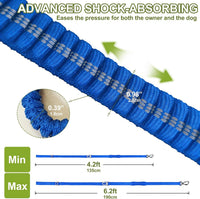 Dog Leash Heavy Duty, Bungee Leash Reflective Car Seat Belt for Dogs Brown – Essentials for Dogs - Blue - image 3