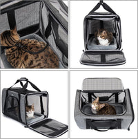 Wakytu TSA & Airline Approved Soft Pet Carrier for Cats/Dogs - 17.7"L x 11.0"W x 11.0"H / 1.0 Grey - image 4