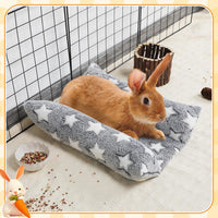 15.7" x 14" Bunny Bed for Rabbit Cage, Thickened & Soft – Daily Care for Small Pets - Gray - Star / 15.7 x 14In - image 4
