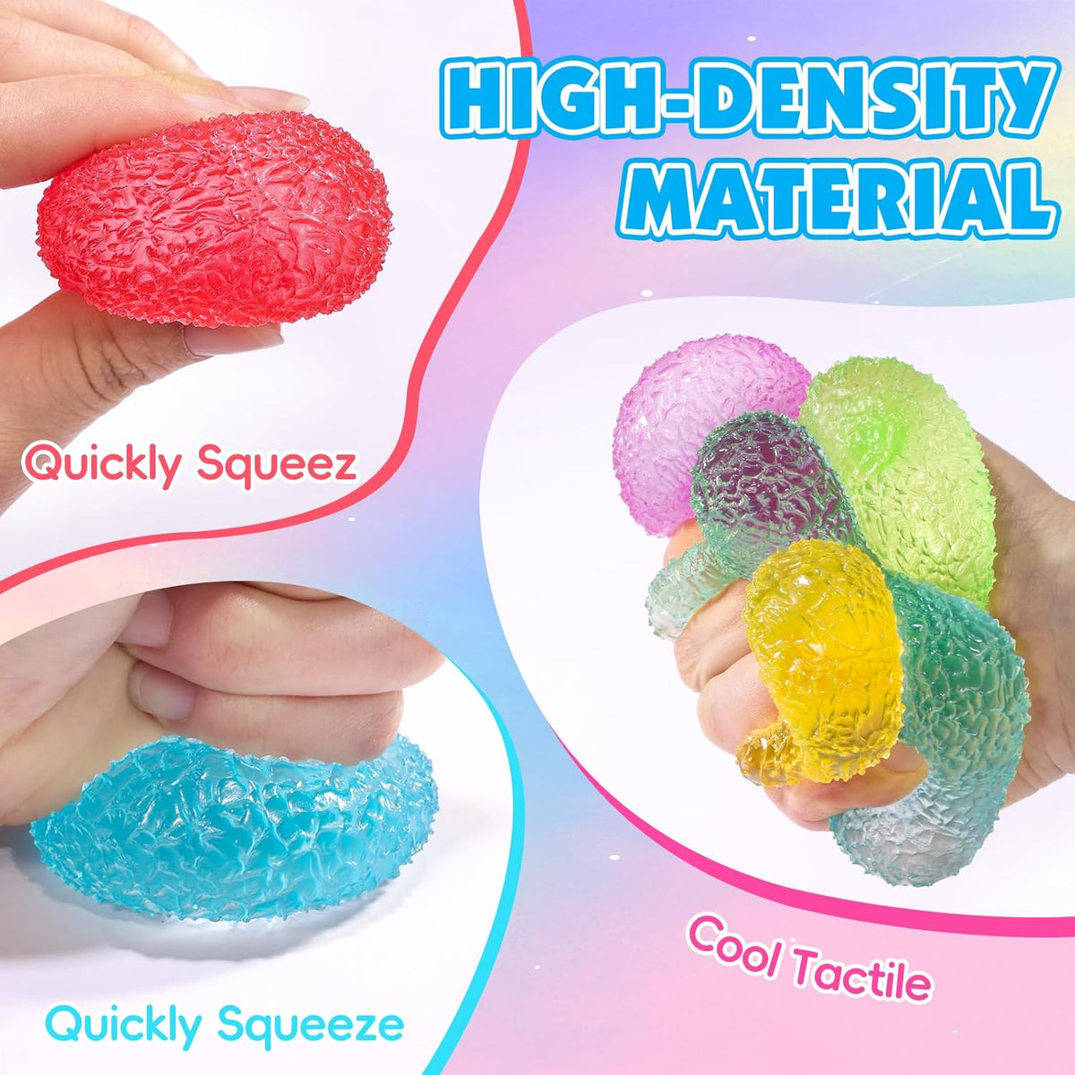 16 Pack Slow Rising Stress Balls，Textured Memory Soft Stress Ball – Fun for Kids & Family - 16 Pcs Grass Stress Balls - image 4