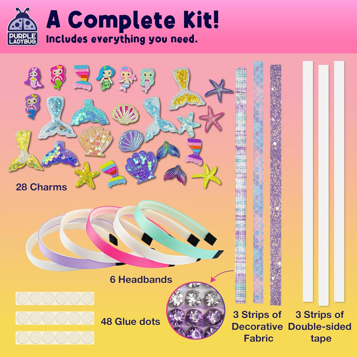 Glamour Headband Making Kit for Girls Ages 5+ - Mermaid Headbands - image 4