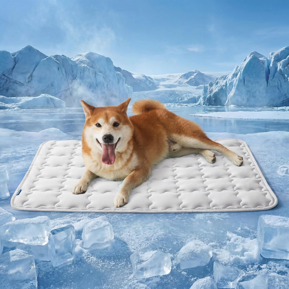 Bedsure ArcticMax Cooling Mat for Large Dogs - Pearl Grey / 35"L x 23"W