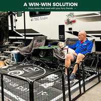 FXW Rollick Unleashed Dog Playpen for Indoor, Yard, RV Camping, 24 inch 48 Panels for Small and Puppy Dogs, Black│Patented