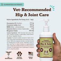 Natural Dog Company Liquid Glucosamine for Dogs, Hip & Joint Oil, Extra Strength Cartilage, Joint Supplement for Dogs, Helps Mobility, Eases Occasional Stiffness, Glucosamine Chondroitin, 32 oz.