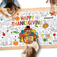 Halloween Activity Poster, Halloween Tablecloth for Kids - Thanksgiving