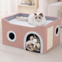 Loyareal Cat Houses for Indoor Cats - L / Pink