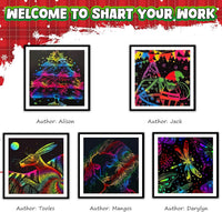 ZMLM 165 Rainbow Scratch Paper Art Mini Notes - Christmas - image 4