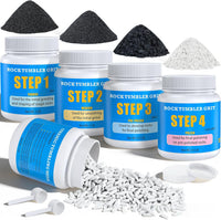 KomeStone Rock Tumbler Grit Kit, 4-Step Polish Refill - 4Lb Kit