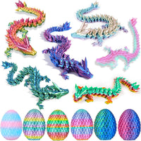 6PCS 3D Printed Dragon Eggs with Dragon Inside
