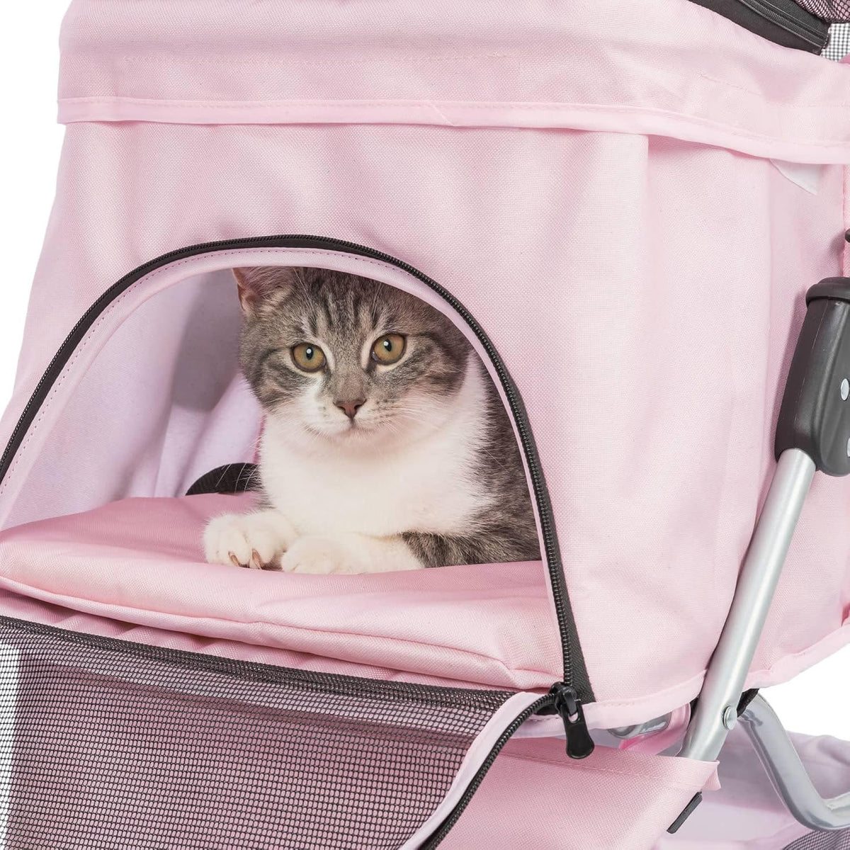 Trixie Foldable Pet Stroller for Cats and Dogs - Pink - image 4