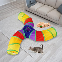 Bemodst Cat Tunnel for Indoor Cats - Rainbow-3 Way - image 4