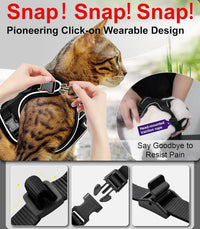 Cat Harness and Leash for Walking Escape Proof Soft Adjustable Cat - Black / XS (4-6lb) - image 4
