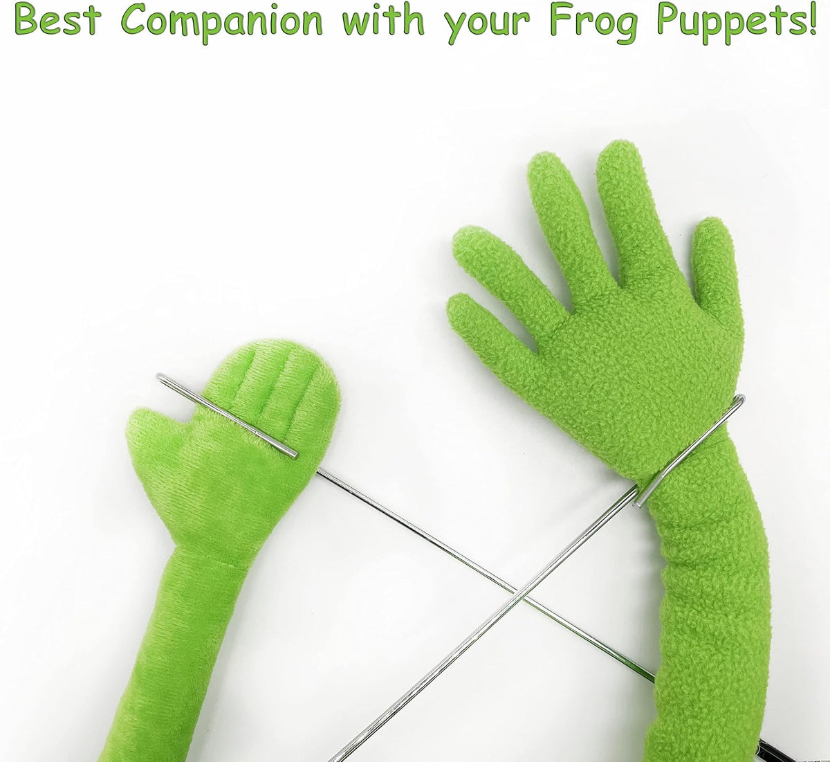 Kermit Frog Puppet with Puppet Control Rod & 50 Pcs Kermit The Frog - Green With Rod - image 4