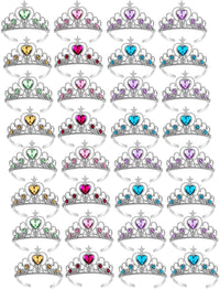 S & E Teacher's Edition 8 pack princess tiaras in 8 gemstone colors - view 5