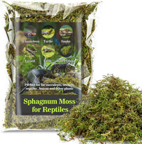 Sukh Sphagnum Moss for Reptiles, Green Terrarium Moss Substrate - 5 Ounces / Green